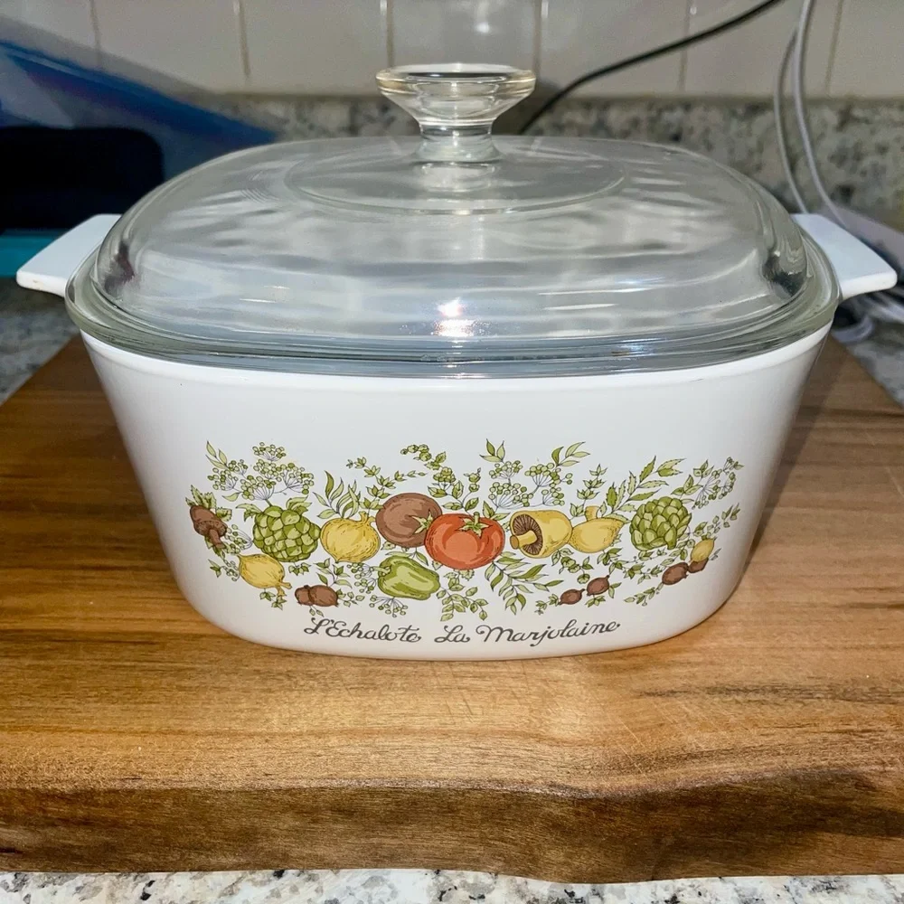 VINTAGE 3 QUART CORNINGWARE L’ECHALOTO LA MARJOLAINE A-3-B. - Picture 1 of 10